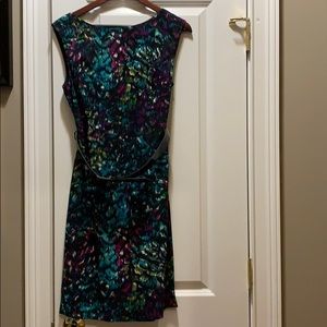 Evan Picone pattered belted dress size 8p